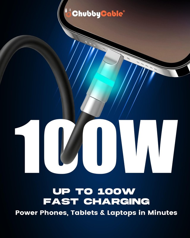 Neon Chubby - Fast Charge Cable with Smart Light RGB Color Gradual Light Up 1... gallery