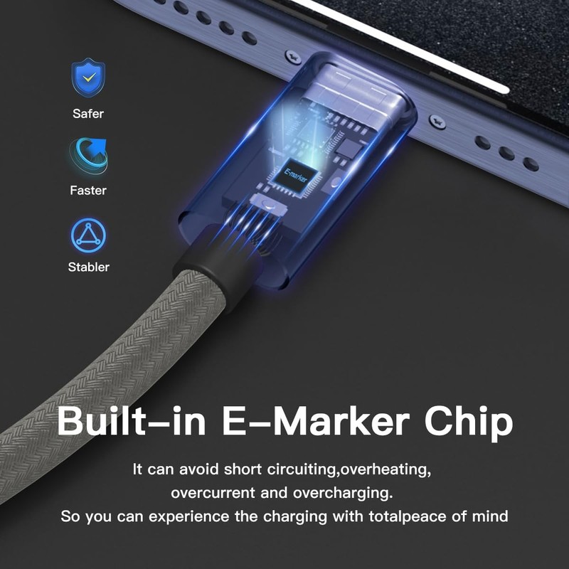 USB 3.2 Gen 2, 240W, USB C to USB C Cable,Fast Charging for MacBook /Air,iPad... gallery