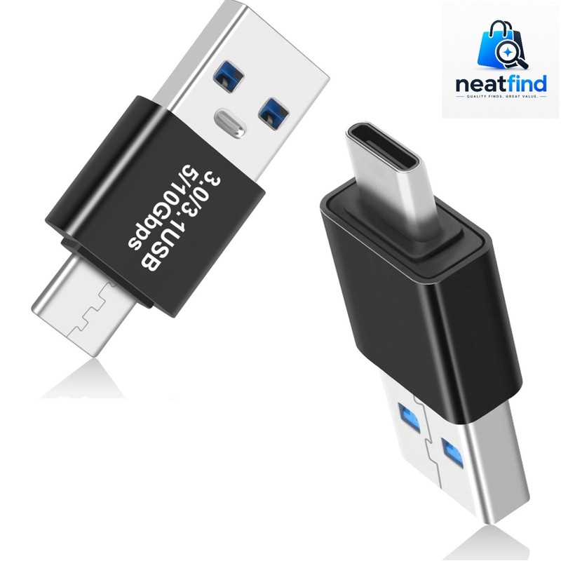 USB 3.0/3.1 Male to USB-C Male Adapter 2 Pack, OTG 3.0/3.1 USB A to Type-C Ad...