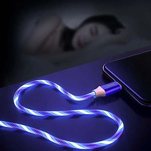 39 Inch Blue Light Up Flowing USB C to USB C PD Fast Charging Cable Cord gallery