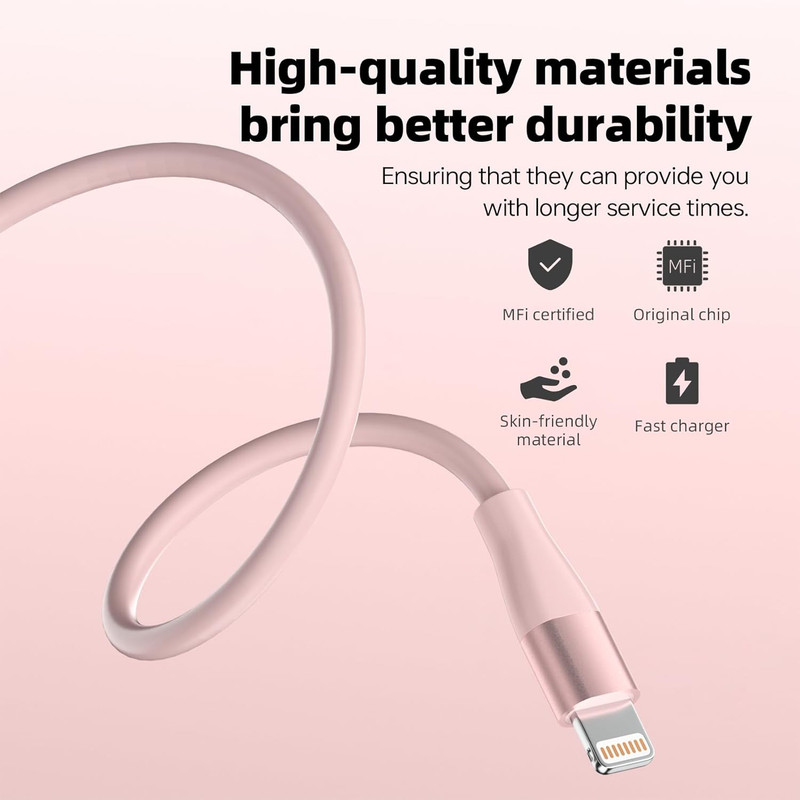 Iphone Charger 3Pack 10 FT Apple Mfi Certified Lightning Cable Fast Charging Iph gallery