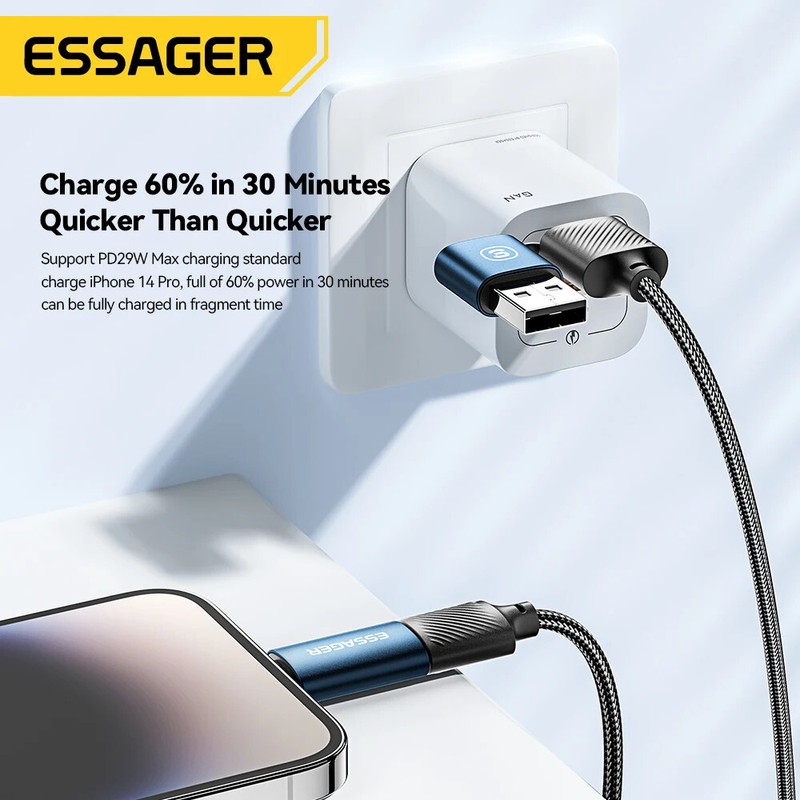 New 4 in 1 USB C Data Cable Type C PD 65W Fast Charging Wire For iPhone 15 14 13 gallery