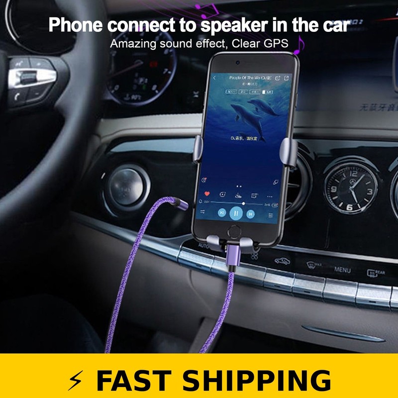 AbcPow Aux to USB C Audio Adapter Cable 3.5mm for Android & Cars gallery