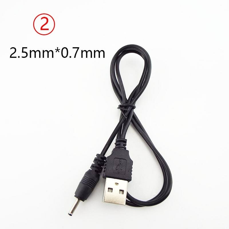 5V DC Charger Power Cable Cord USB A Male to 1.7 2.0 2.1 2.5 3.5 5.5mm Connector gallery