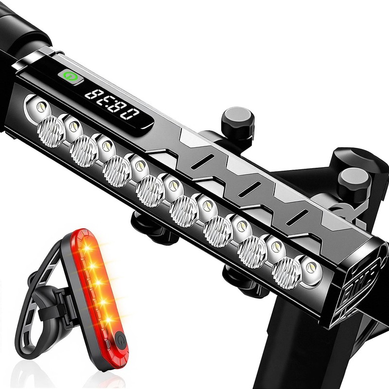 VASTFIRE 17 LED Bike Lights, Super Bright Bicycle Light for Night Riding, USB...