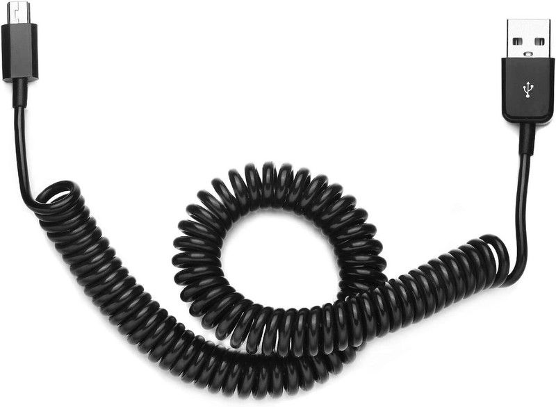 For Galaxy A03S/A05 Charger Cord Coiled USB Cable Micro-USB to USB-C gallery