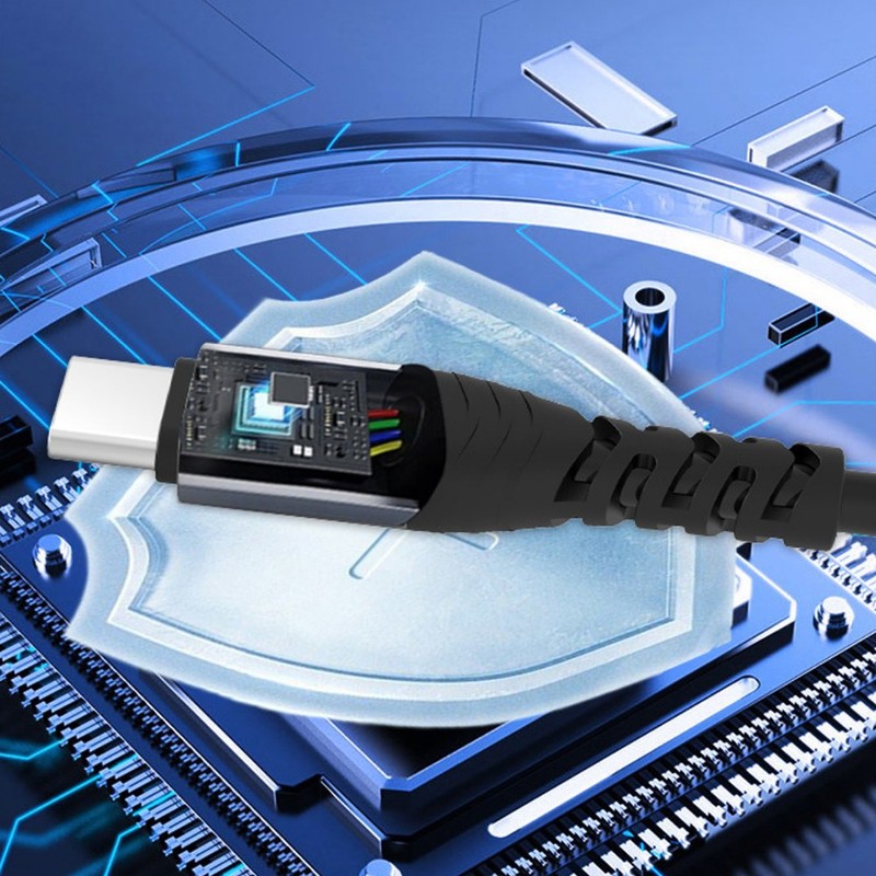 100W Fast Dual Type-C Zinc Alloy Silicone Data Cable for Mobile Phones Laptops gallery