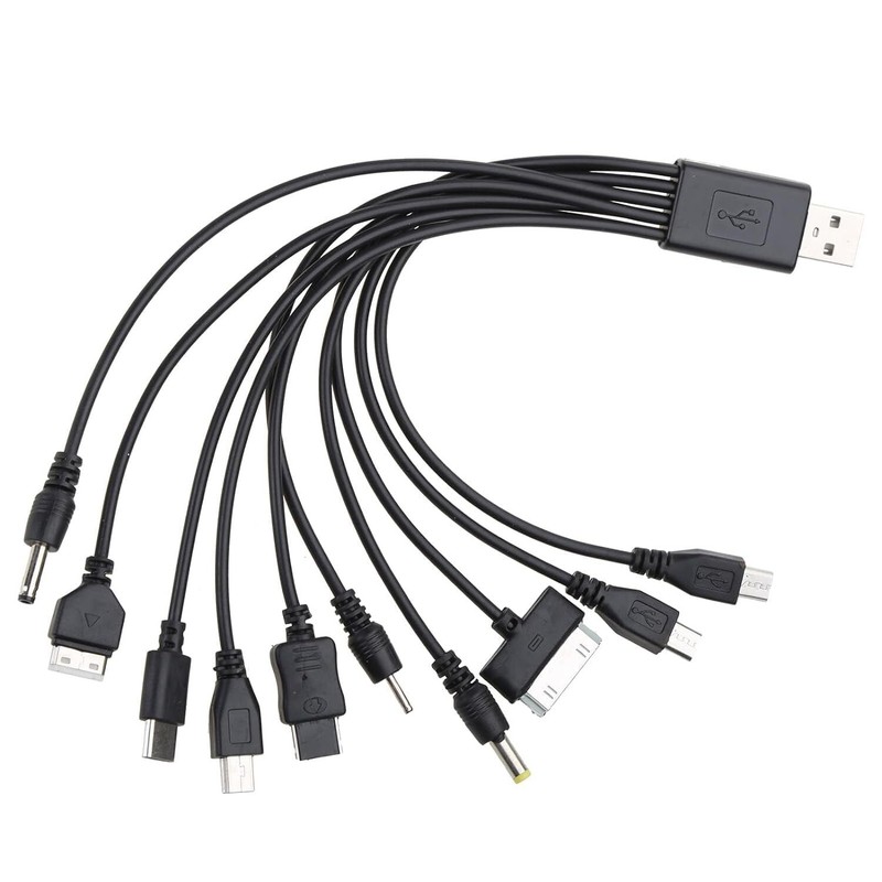 1 Piece 10 in 1 USB Multi Charger USB Cables for Mobile Phones USB Charging C…