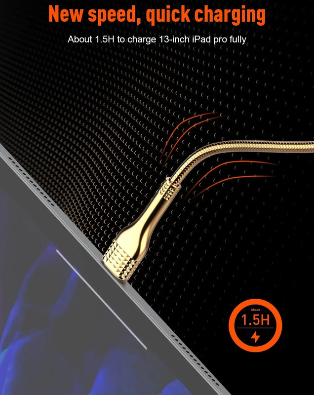 LDNIO LC652c USB C-C Fast Charging Cable (3ft) (100W) (GOLD) gallery
