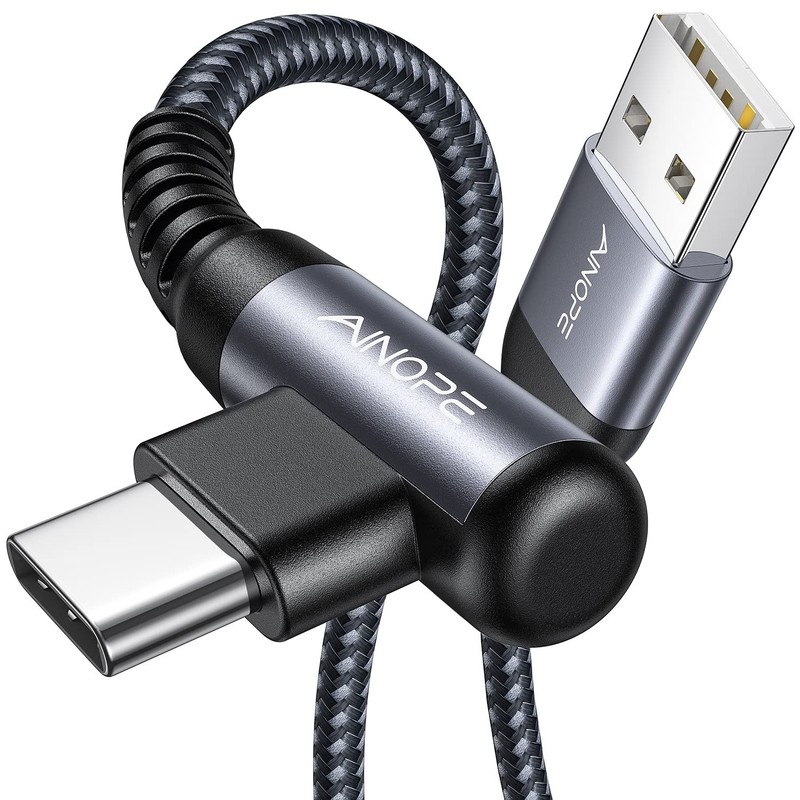 AINOPE USB to USB C Cable [2-Pack, 6.6ft] 3.1A Type C Charger Fast Charging, Rig