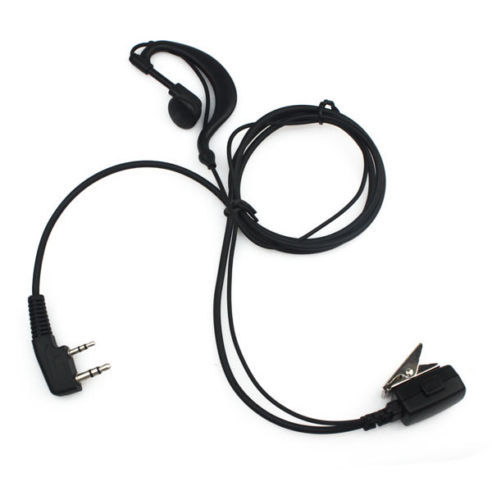 Microphone Earphone With Clamp For KENWOOD Puxing Wouxun Quansheng Luthor Baofen