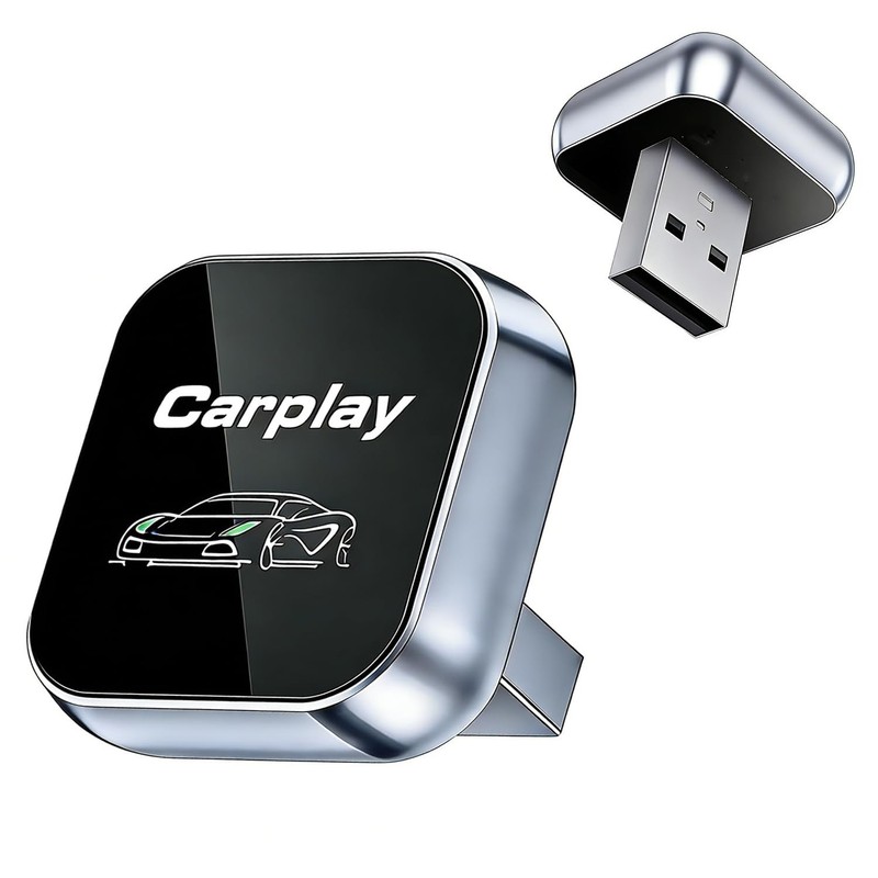 2in1 Wireless CarPlay Adapter for iPhone iOS & Android 11+, Plug and Play, Fa…