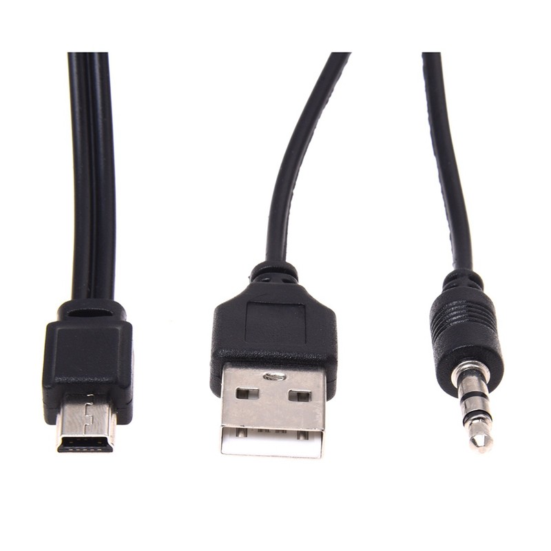 3 Pcs 3.5mm Aux USB2.0 Male 5 Pin USB Portable Speaker Audio Cable F3V92017 gallery