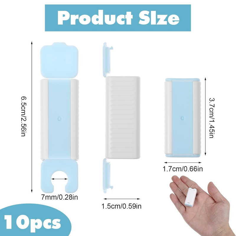 10-Pack Baby-Proof USB Charger Cord Protectors, Child Safety Cable Covers (Blue gallery
