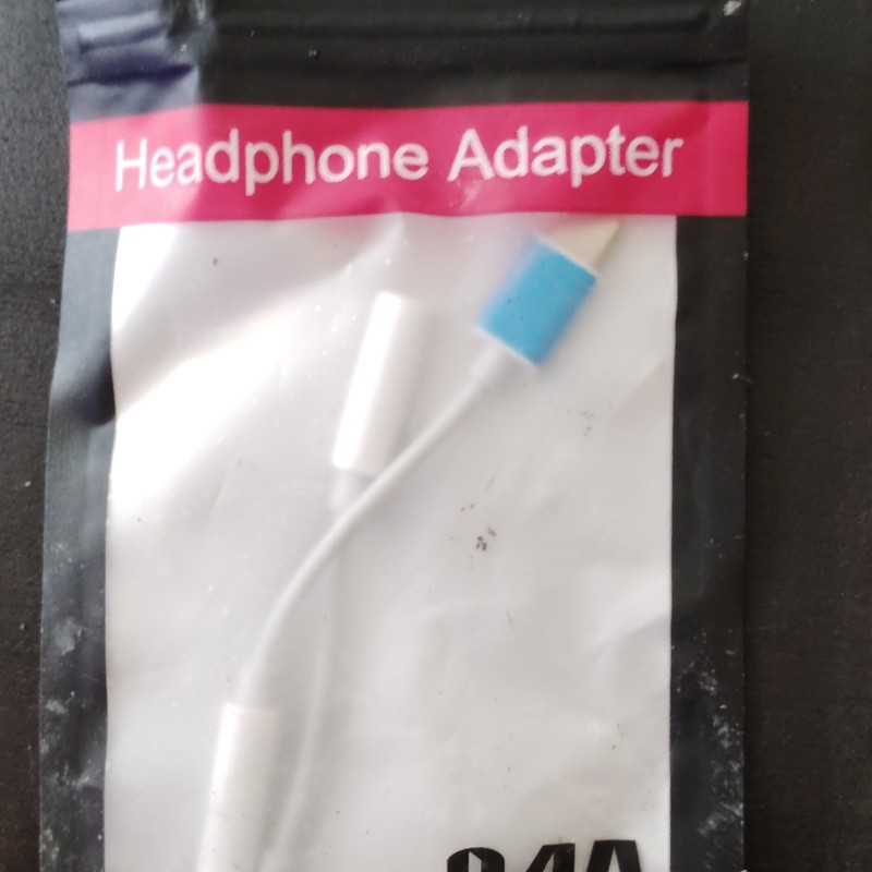 ⚡⚡⚡ to 3.5mm Headphone Adapter, Charging, 2-Port, White/Blue