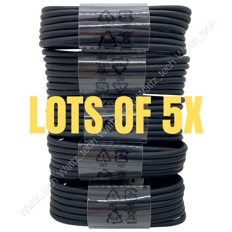 Lot of 5X USB Type C Cable For Samsung S10 A20 S22 S21 Fast Charging Cord Bulk