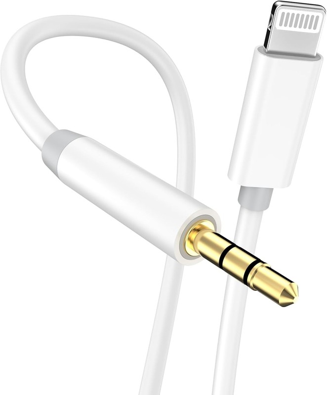 [Apple MFi Certified] Aux Cord for iPhone, Lightning to 3.5 mm Headphone Jack Ad