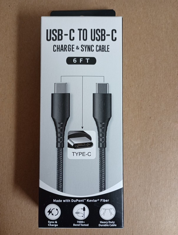 New USB-C TO USB-C CHARGE & SYNC CABLE 6 Ft High Speed Certified USB
