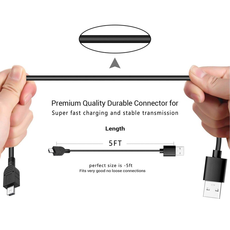 Leapfrog Replacement Charger - 5 FT Black Power Supply Cable 5 Feet, gallery