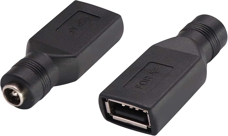 Adaptador USB 2.0 a Hembra a Cc Hembra De 5,5 X 2,1 Mm, Paquete De 2