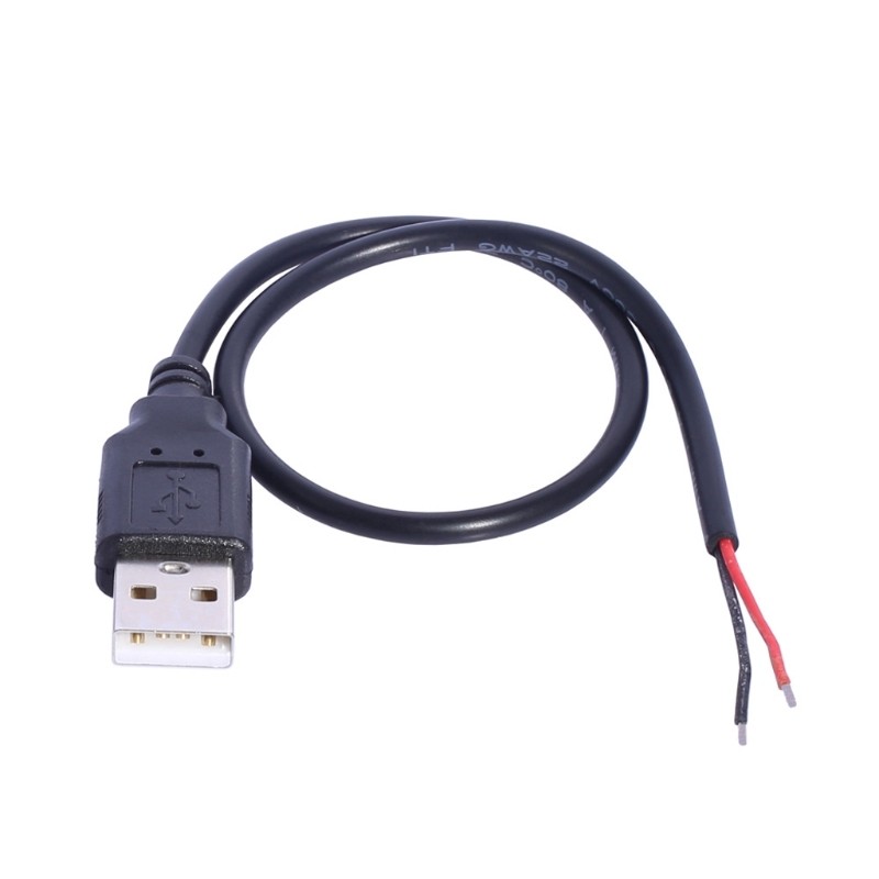 USB Power Pigtail Cable USB Male to 2 Pin Bare Wire Open End Power Pigtail Cord gallery