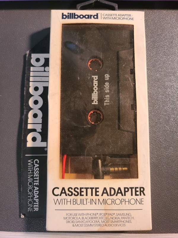 Billboard Cassette Adapter With Built In Microphone 3.5mm Model BB1990