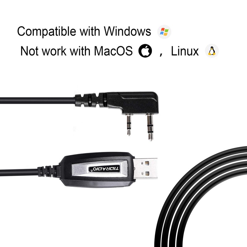 TIDRADIO CH340 Driver USB Length: 41 inches, Pin Space: 8mm, Black gallery