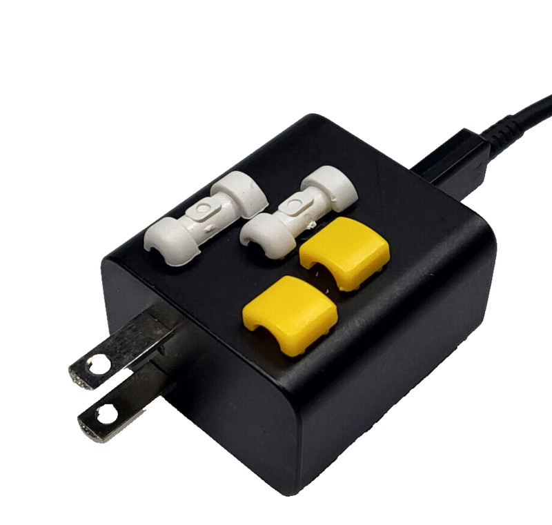 Data Cable Charging Cord Protector - Snap On Yellow Universal Fit iPhone Android gallery