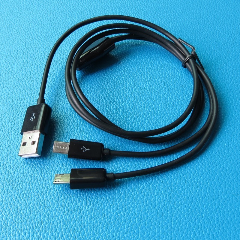 1m (3ft) 2 in 1 micro usb data charger cable with 8mm long tip micro ports gallery