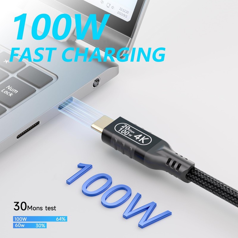 5M/16.5ft USB C Extension Cable 100W PD 4K Video 20Gbps Data Transfer Line gallery