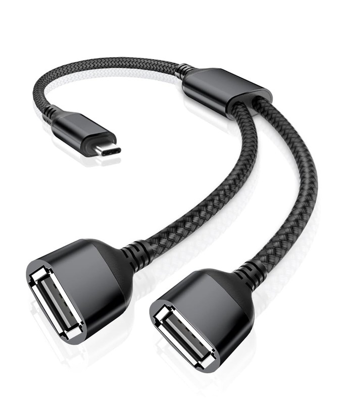 USBC Male to Double USB Female Adapter 3.3FT,USB-C to USB-A Dual Adapter OTG …
