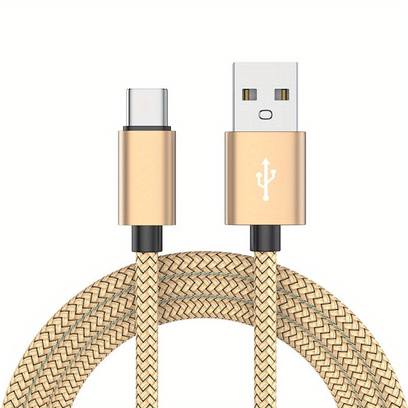 Universal USB A to Type-C Nylon Braided Cable Matte Aluminum Connector Cord gallery