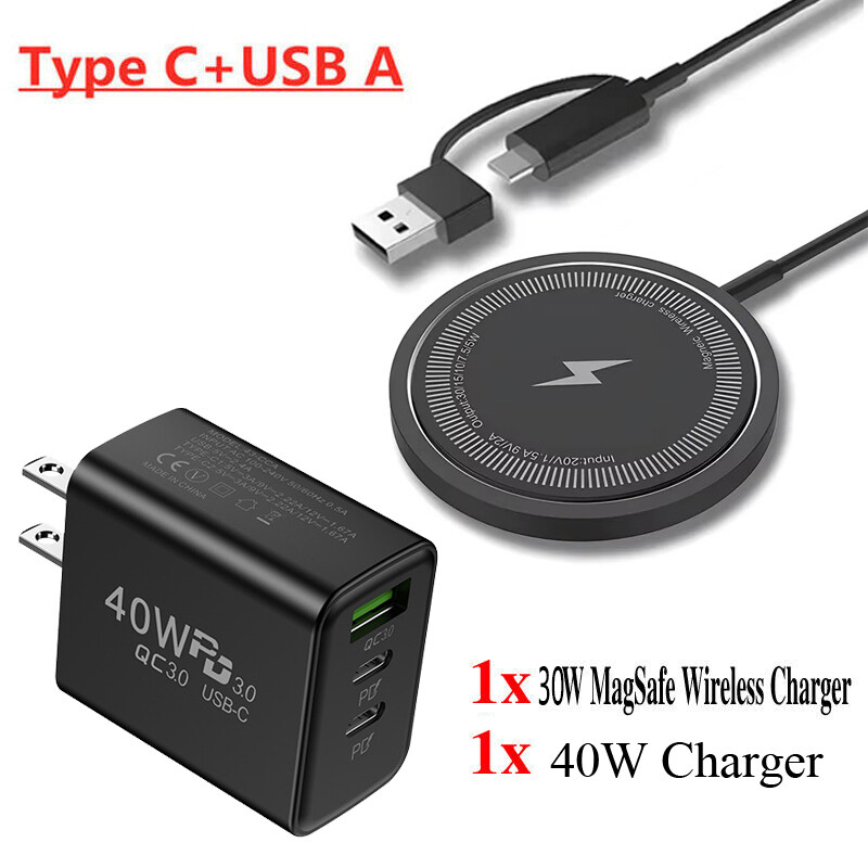 40W Magsafe Wireless Magnetic Fast Charger For Samsung S25 S24 Ultra S23 FE S22