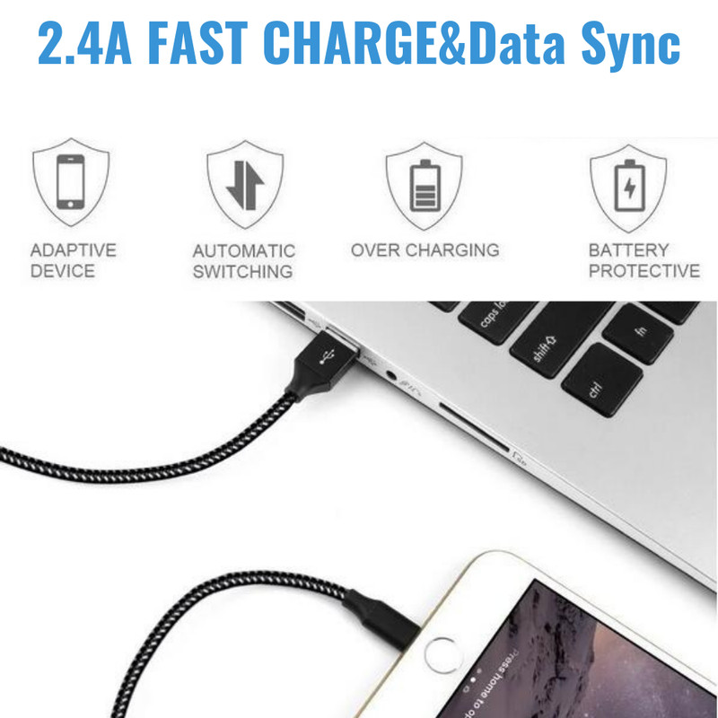 New For iPhone 15 Pro Max Samsung 10ft USB-C Fast Charger Cable Type C Cord Lot gallery
