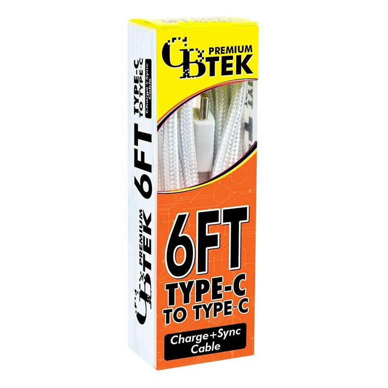 CBTEK 6ft Type C to Type C Charging Cables gallery