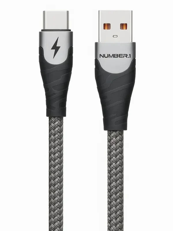 Uptech-1 USB to USB-C Cable - 5ft Hard Braided - 20W Fast Charging - Universal
