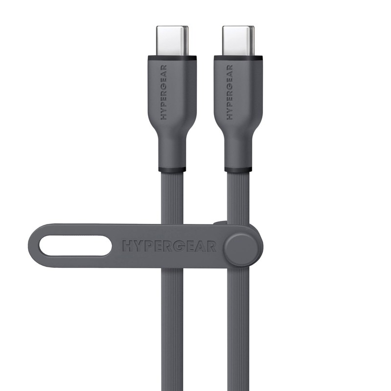 Hypergear 15994 10ft USB-C to USB-C Fast Charge Cable Gray