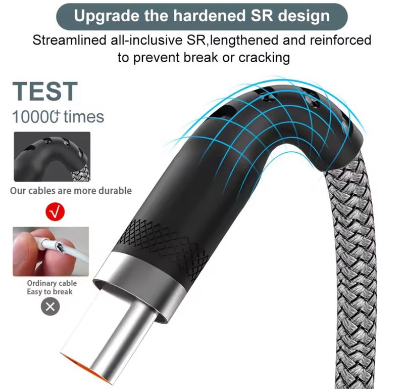 Fast Charger Cable USB Type-C Plug 6A Data Fast Charging x Smartphone gallery