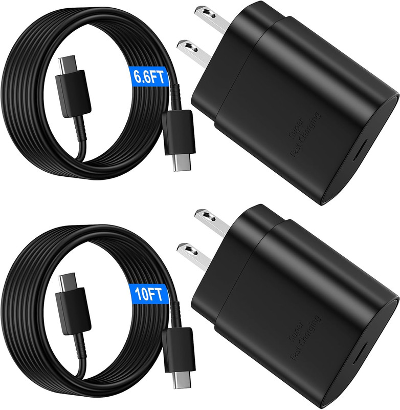 USB C Android Charger Fast Charging Cord, Super Fast Phone Chargers 10FT+6.6FT C