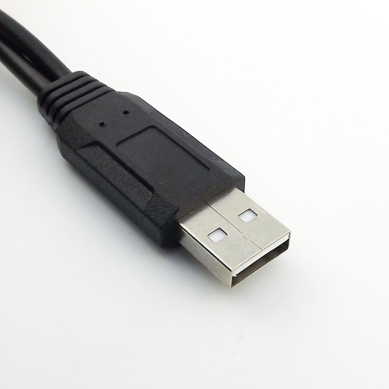USB 2.0 A Male Plug to Dual Micro USB Male Y Splitter Data Charge Adapter Cable gallery