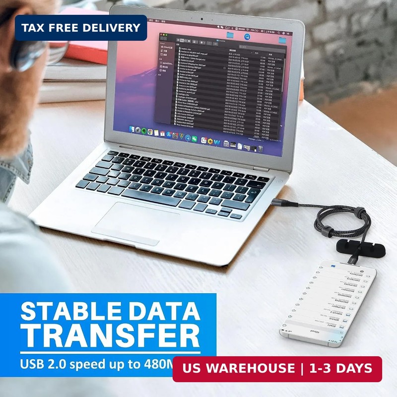 USB C Cable 2FT (2-Pack), Fast Charging A to Type C 2 Feet (2 Pack), Grey FAST gallery