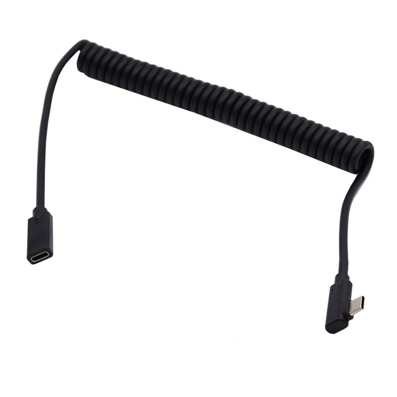 Stretch Coiled TypeC Male Micro To Female PC Gaming Keyboard Mouse Extender gallery