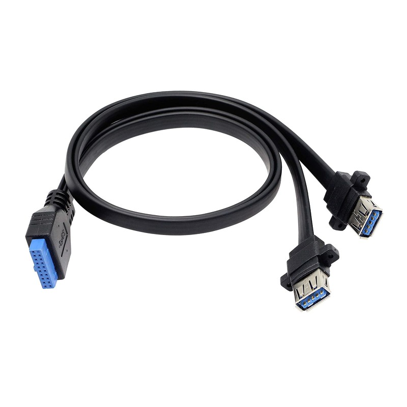 USB 3.0 Front Panel Cable, Motherboard 19/20pin Cable to USB Female Splitter …
