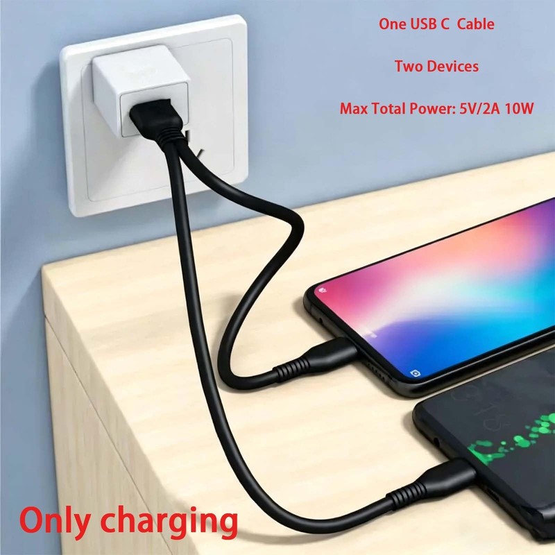 USB Splitter 1 in 2 Out 11.81in/30cm, Short USB to Dual Y Splitter Cable, USB... gallery