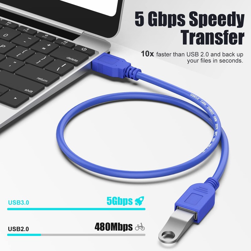 2 Feet Usb 3.0 Extension Cable Male To Female Supports Fast Charging Data Sync gallery