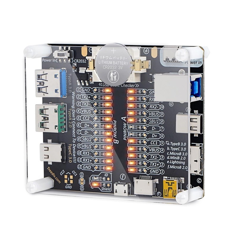 USB Cable Tester Board USB Cable Checker Data Wire with Acrylic Case Charging Te gallery