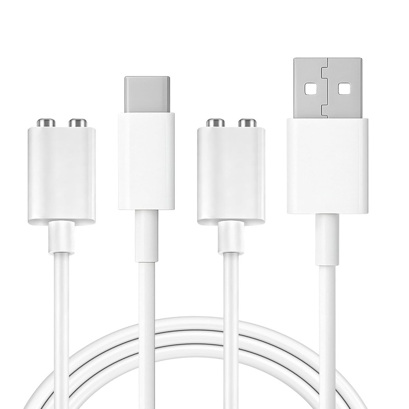 2PCS 5MM Magnetic Charging Cables, Rose Charger Replacement, USB-A & USB-C, 2... gallery