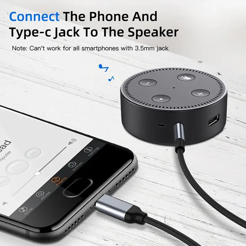 AUX Audio Cable USB C to 3.5Mm Jack AUX Cord Car Speaker Headphone Adapter for S gallery
