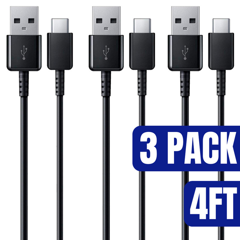 3X USB Type C Fast Charging Cable 4FT For Samsung Galaxy S8 S9 S10 Plus Note 8 9