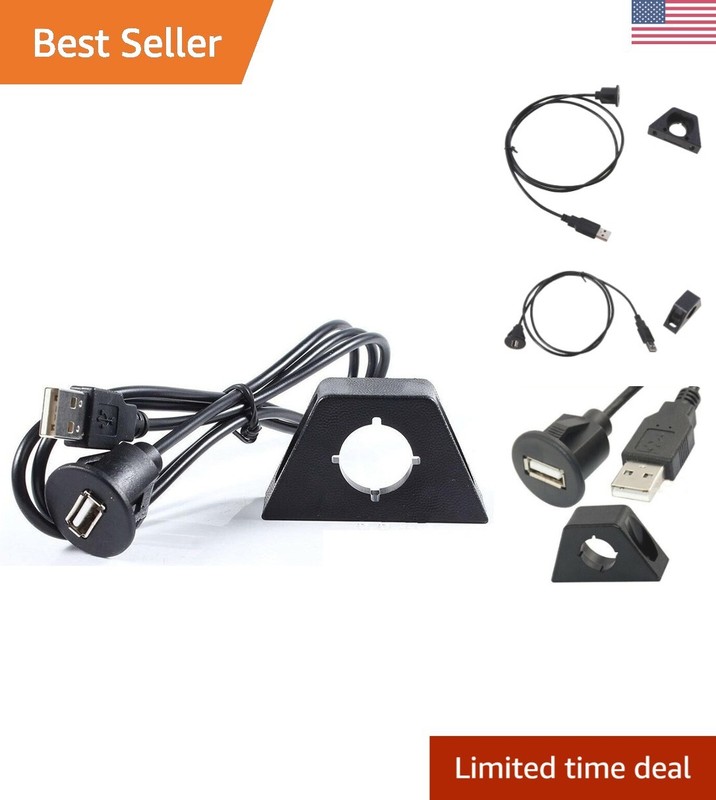 Versatile 1M USB Panel Extension Cable – Ideal for Cars, Boats & Tech Devices